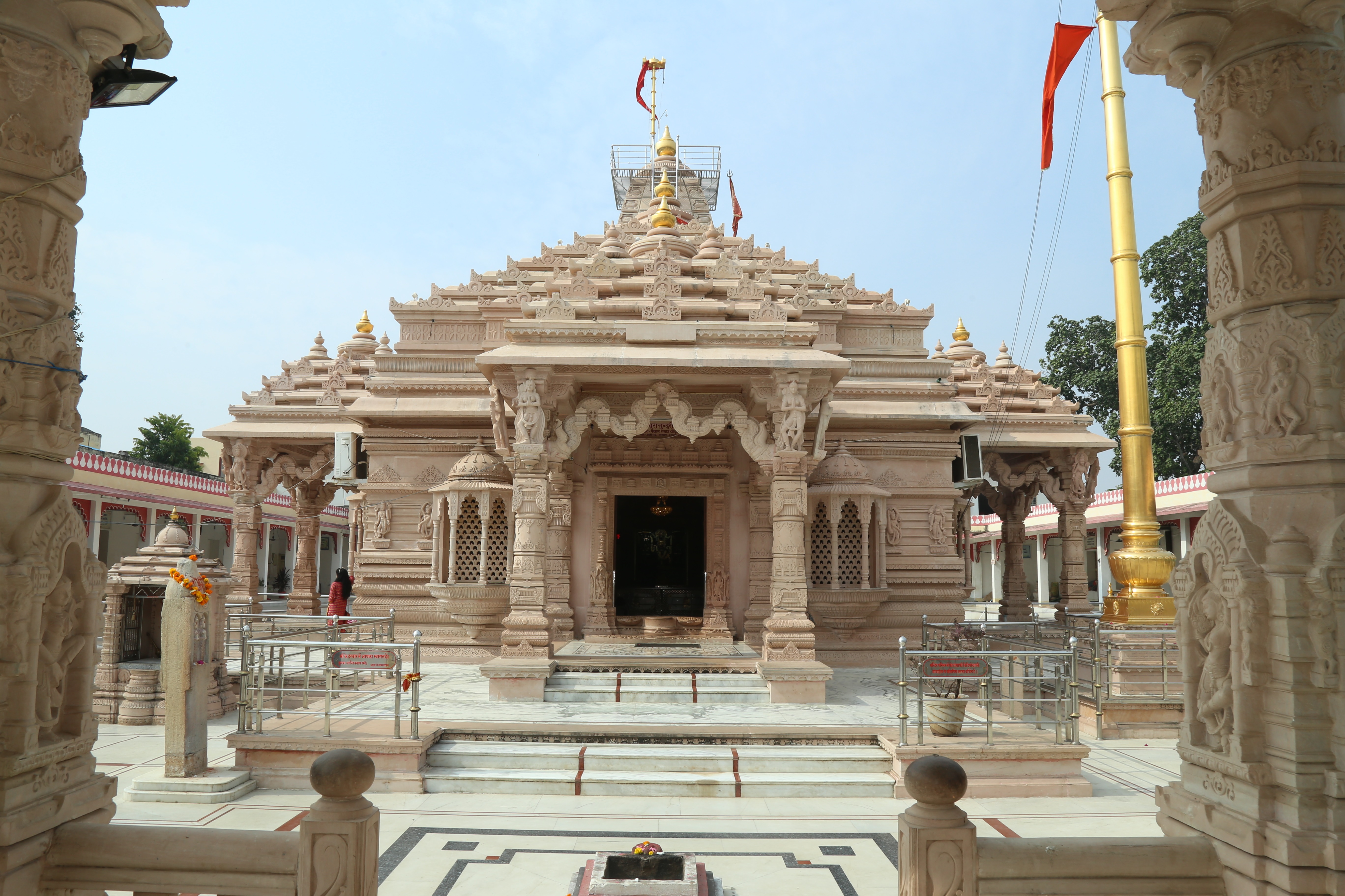 Main Temple Entrance - Detailed stone work and pillared entrance of the sacred temple